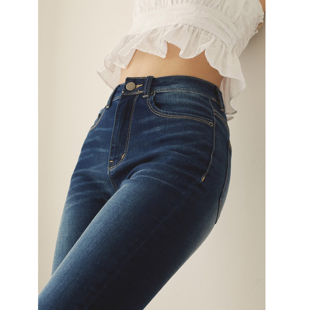 Quần jeans ống loe cắt lai MIEU  - GMR01