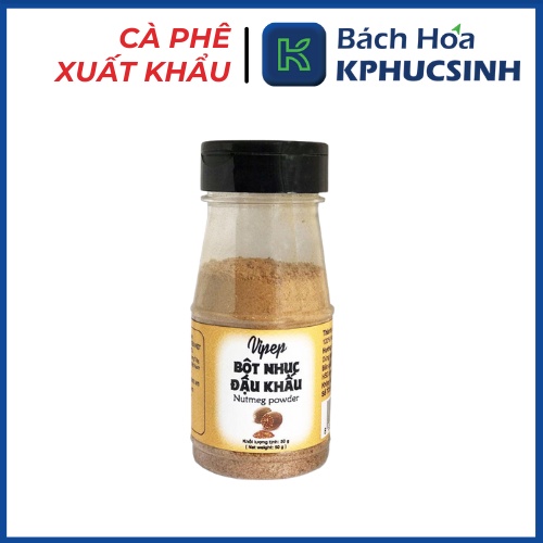 Lọ 50g bột nhục đậu khấu Vipep tạo mùi thơm các món ăn KPHUCSINH - Hàng Chính Hãng