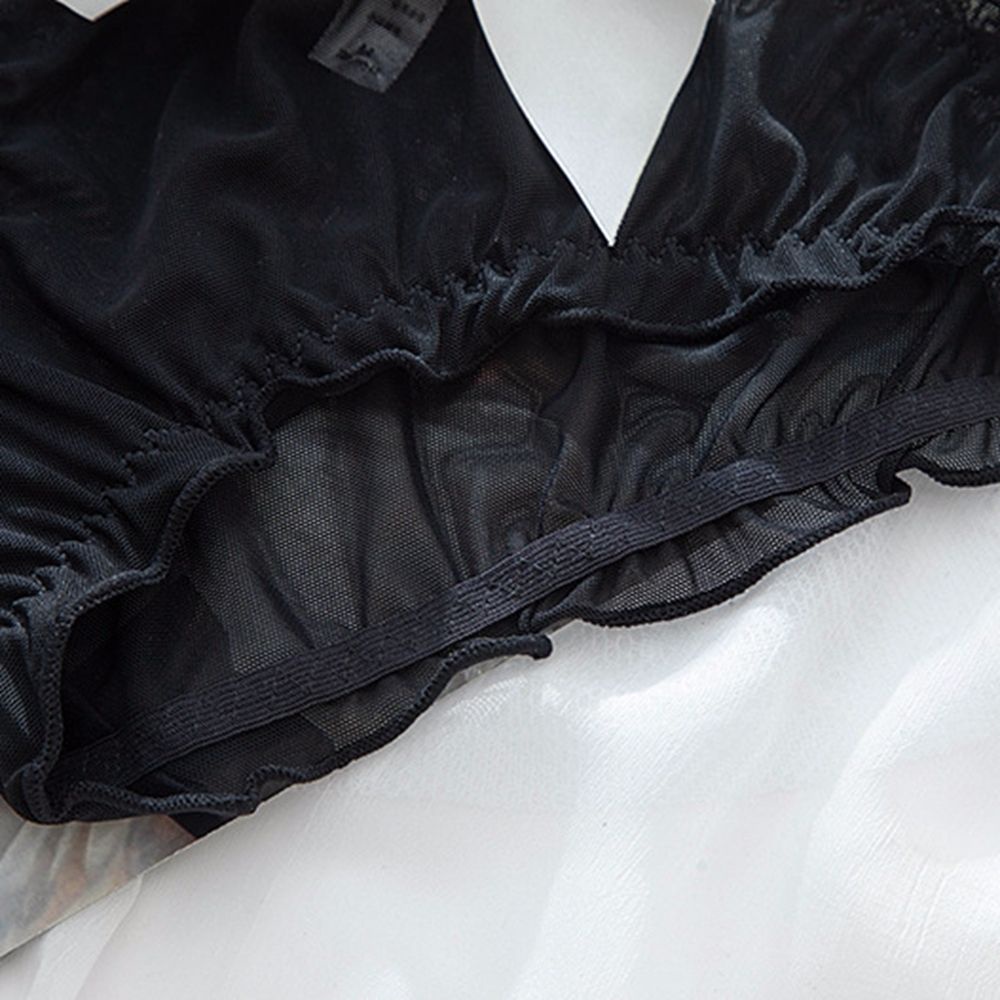 Quần Lót Ren Lưới Mềm Mại Lưng Thấp Thắt Nơ Phong Cách Hàn Quốc Cho Nữ