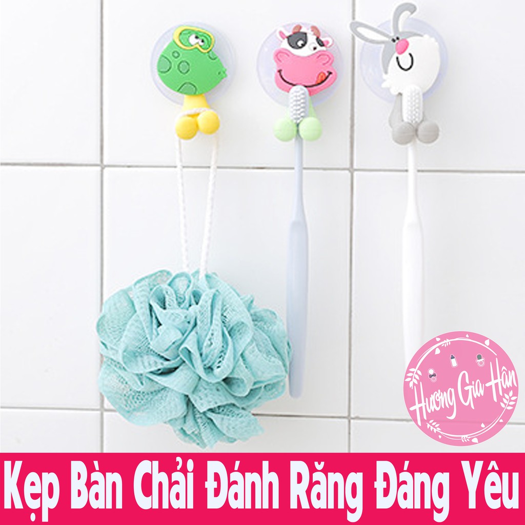 Dụng Cụ Kẹp Bàn Chải Đánh Răng Hút Chân Không Hình Thú Đáng Yêu