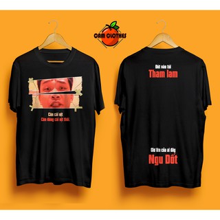 Áo cotton "Tiến Bịp" Còn mỗi cái nịt trending cổ tròn tay ngắn mát mẻ co giãn 4 chiều Cam Clothes