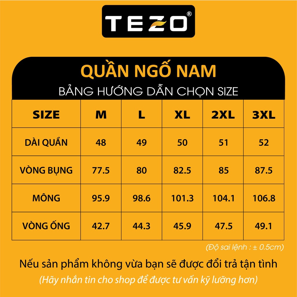 Quần ngố gió nam Tezo dáng thể thao cơ bản 2201QNGB04