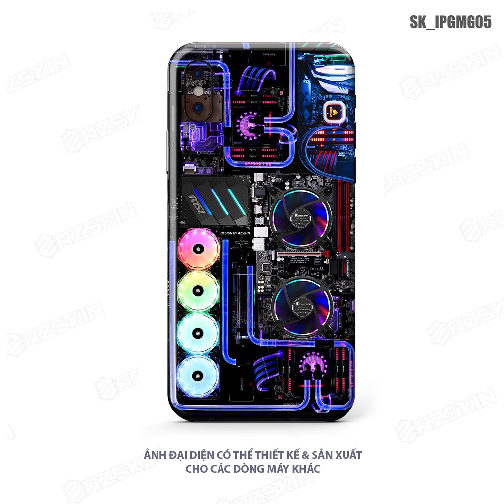 Miếng Dán Skin Hình Gaming Gear Cho IPhone 7/14 Pro Max |SK_IPGMG05| Chất Liệu Cao Cấp, Hình In sắc Nét, Cán Film 3M