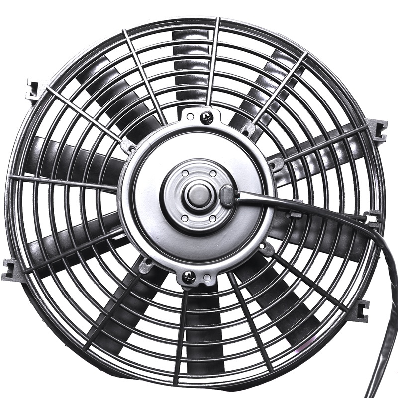 Bộ Quạt Tản Nhiệt Điện Cánh Thẳng 10 Inch 12V 80W 2100Rpm Màu Đen Thông Dụng