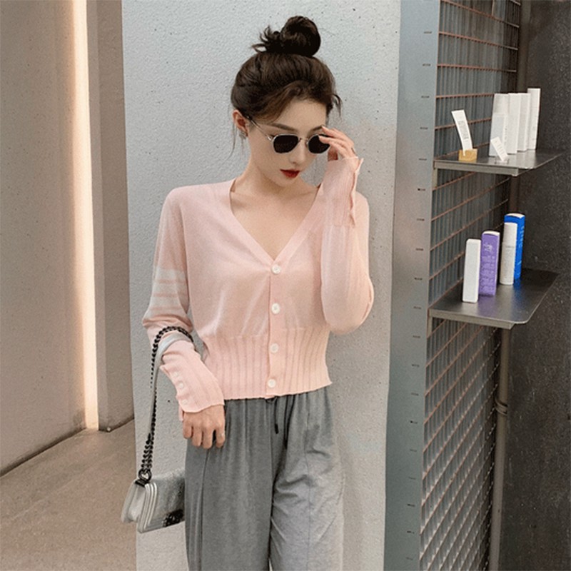 [Baywellfashion]Áo Khoác Cardigan Cổ Chữ V Xinh Xắn Phong Cách Hàn Quốc | BigBuy360 - bigbuy360.vn