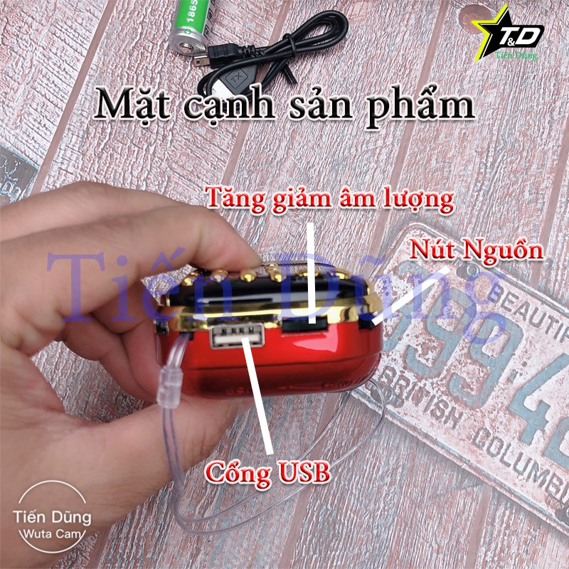 Loa nghe Craven  RC 853 thẻ nhớ, Usb, FM tặng kèm 3 pin dung lượng cao nhỏ gọn âm thanh chất lượng giá hợp lý