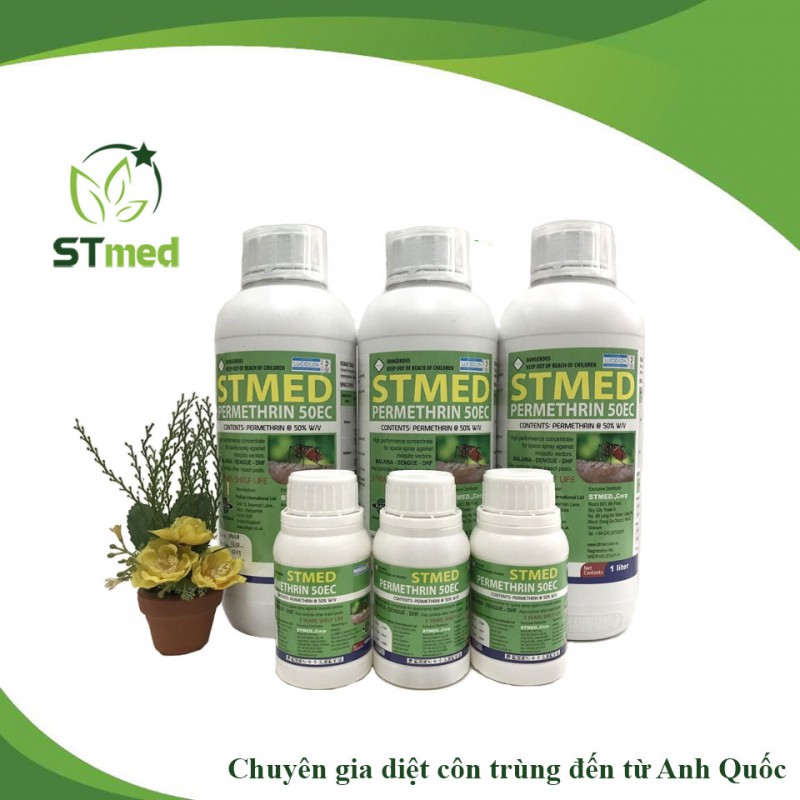 Thuốc diệt muỗi STMED Permethrin 50EC nhập khẩu Anh Quốc chai 100ml