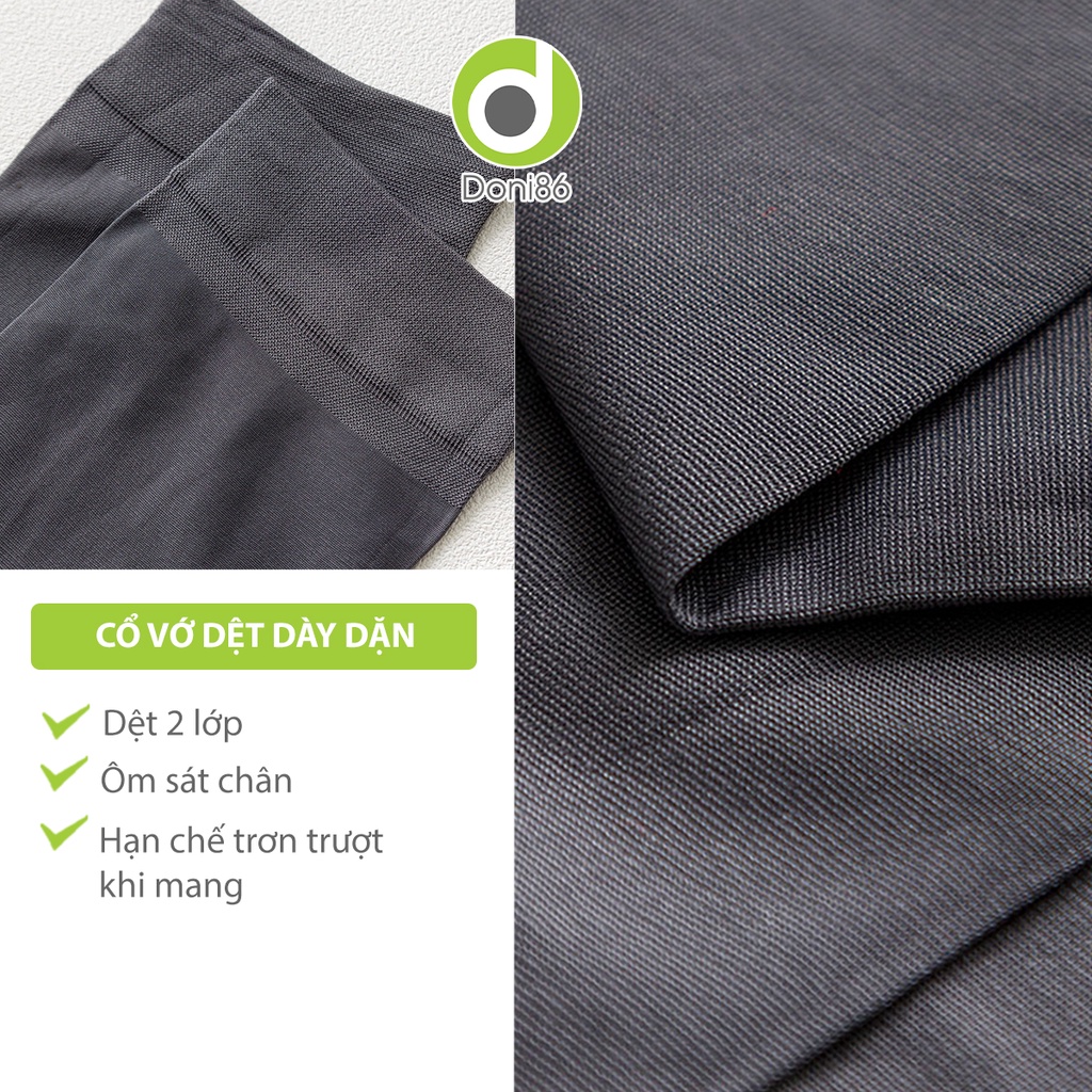 Combo 5 10 đôi vớ da PE dạng trơn, lụa siêu mỏng, thoáng mát, co giãn tốt, thấm hút mồ hôi - Doni - DOPK221