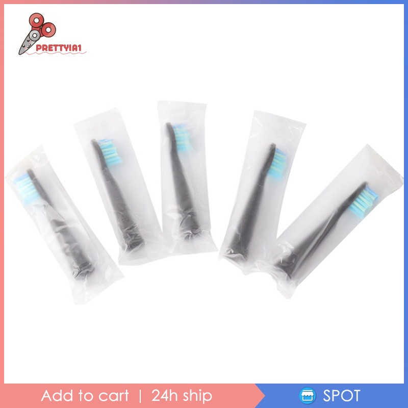 [Hàng mới về] Set 5 đầu bàn chải màu xanh dương đen dùng để thay thế sử dụng cho bàn chải điện Seago PRETTYIA1