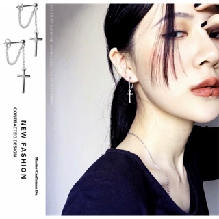 Khuyên xích thập giá ulzzang cá tính/ khuyên chữ thập cross UNISEX