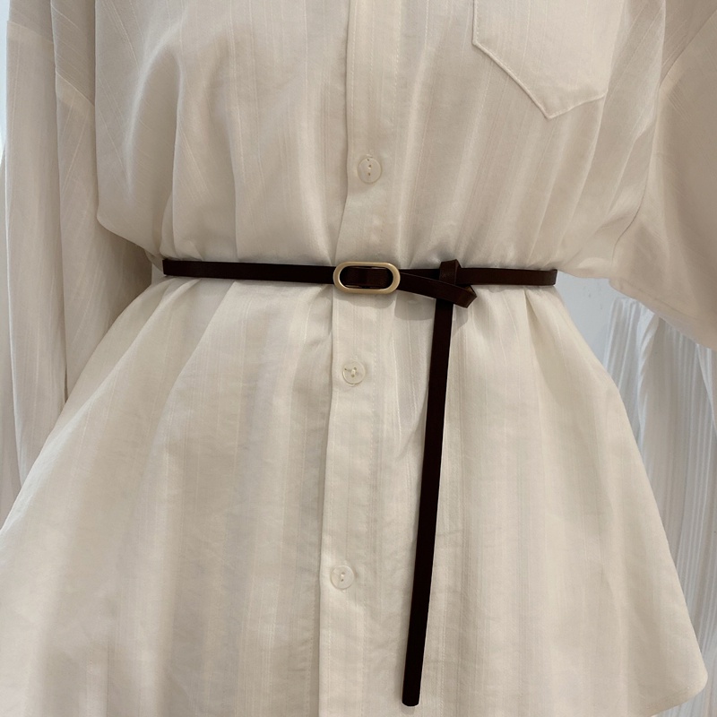 Thắt lưng nhựa hình bầu dục mini phong cách Hàn Quốc cổ điển dễ phối đồ cho nữ