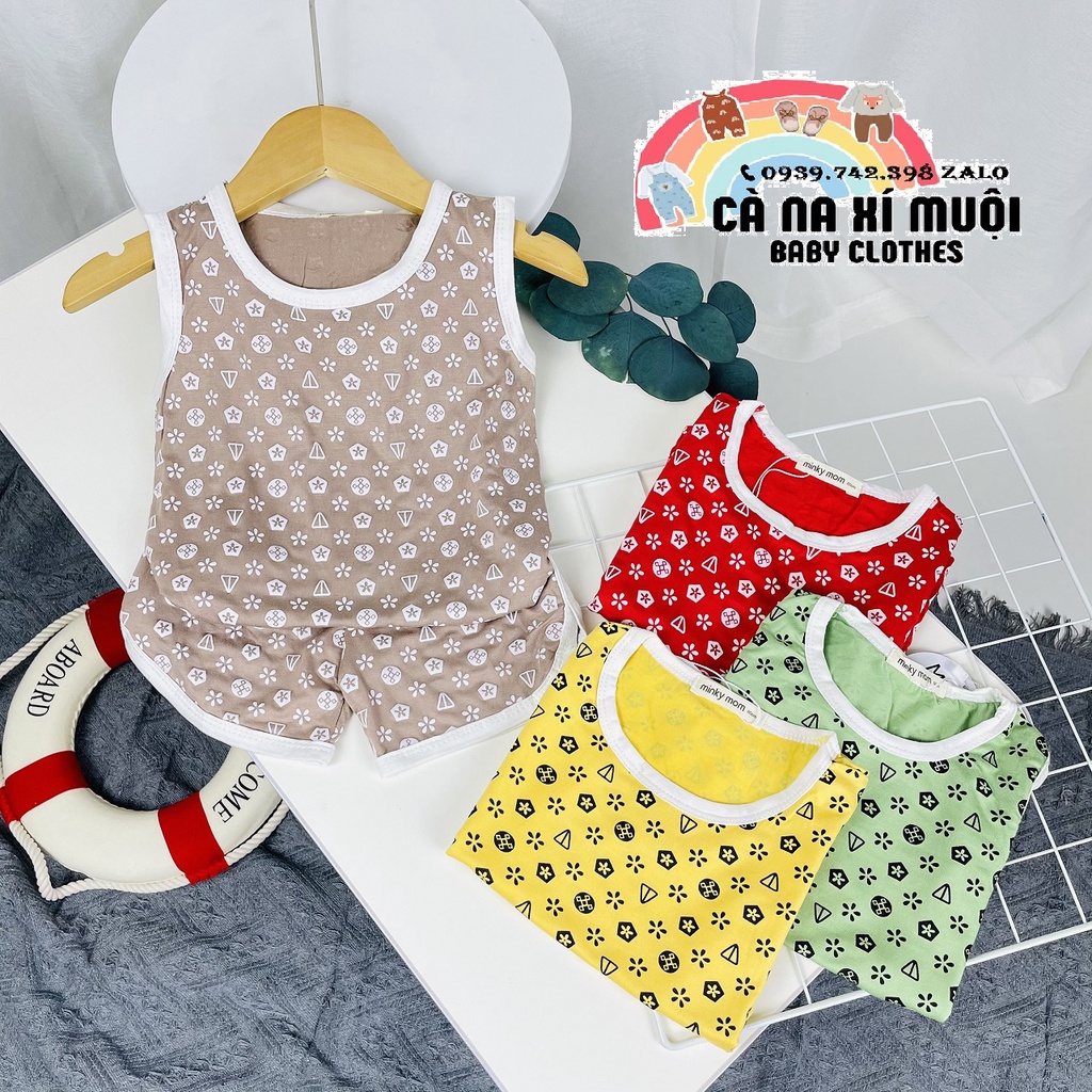 ⭐SIÊU SALE⭐Bộ Minky Mom 3 Lỗ Thun LạnhFREE SHIPCao Cấp Dể Thương Cho Bé Gái Bé Trai, Đủ Màu