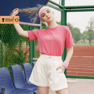 Áo thun tay lỡ Méo shop phông nữ cổ tròn cotton in chữ Self care freesize form rộng