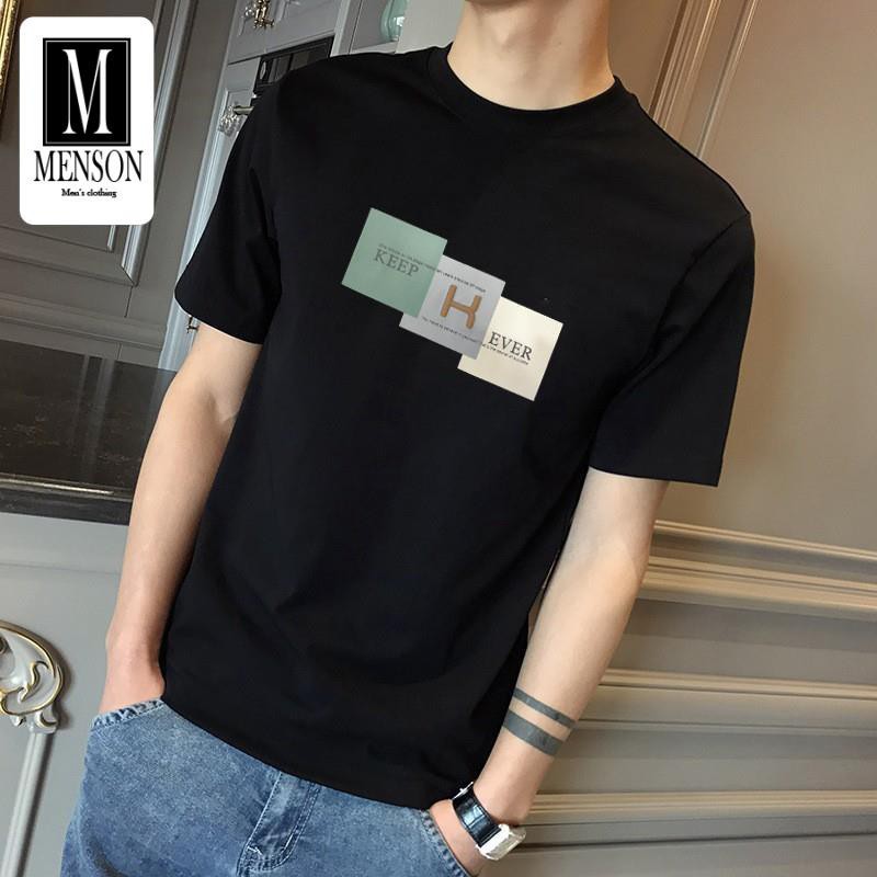 [Hàng Cao Cấp] Áo Thun Nam, Áo Phông Nam Cổ Tròn Cao Cấp Vải Cotton Co Giãn 4 Chiều Chất Mát Mùa Hè - MENSON M1131 | BigBuy360 - bigbuy360.vn