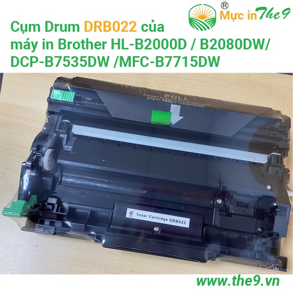 Combo Cụm drum DR-B022 và hộp mực máy in Brother TN-B022 dùng máy in Brother HL-B2000D/B2080DW/ DCP-B7535DW/ MFC-B7715DW