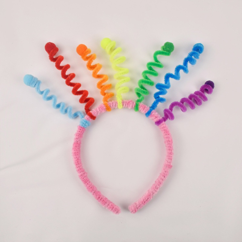 Flgo Băng Đô Xoắn Ốc Mỏng Họa Tiết Vui Nhộn Cho Bé Gái