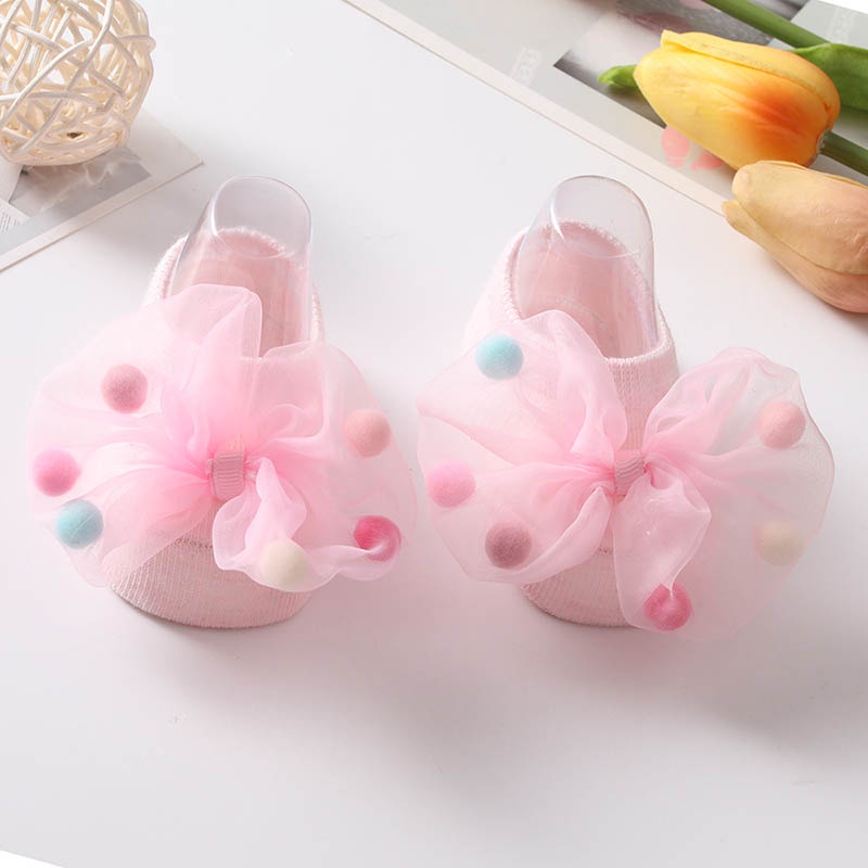 Vớ Cotton Ngắn Đính Nơ Dễ Thương Cho Bé Gái 0-3 Tuổi