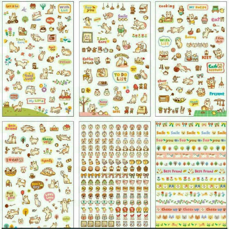 Sticker 1 set 6 tấm