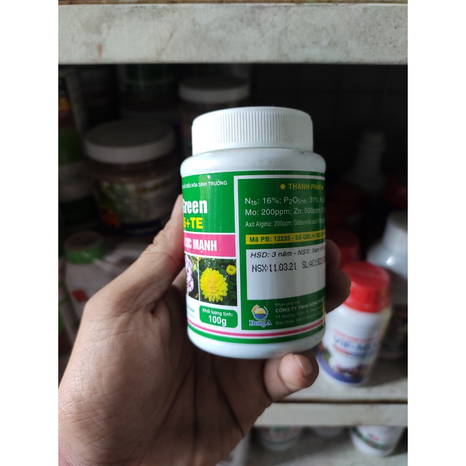 Phân Bón Kích Ra Hoa Micro-Green 16-31-16 hủ 100gr