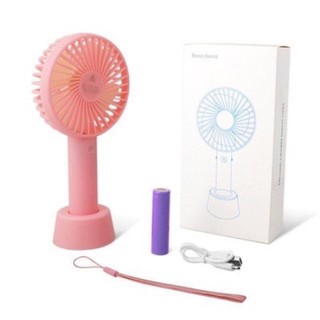 Giá rẻ QUẠT MINI CẦM TAY TÍCH ĐIỆN hs