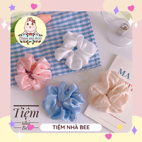 [Phụ Kiện Tiệm nhà Bee] Dây Buộc Tóc Scrunchies vải voan Nữ Tính Thời Trang Phong Cách Hàn Quốc Ngọt Ngào Dễ Thương