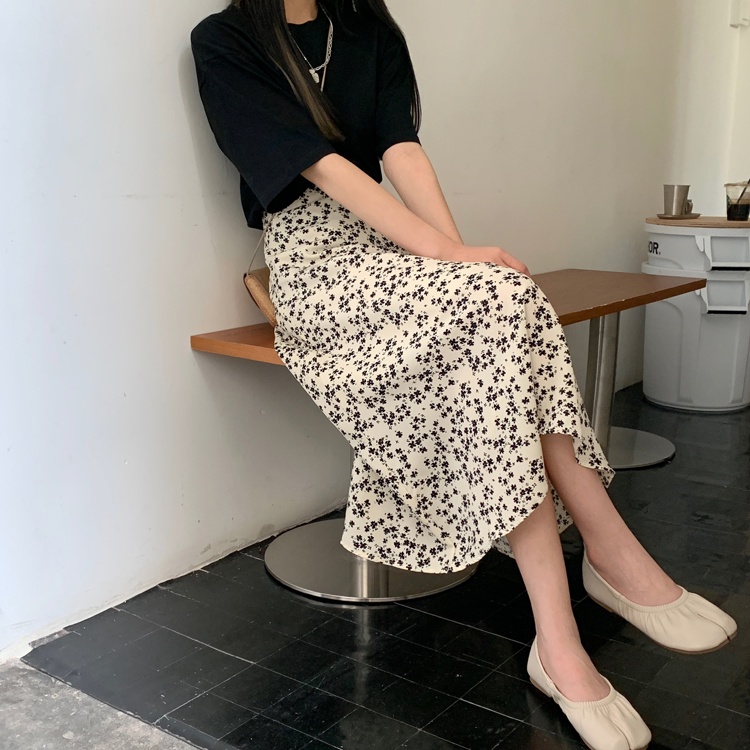 Chân Váy Chữ A Lưng Cao In Họa Tiết Mẫu Mới Thời Trang Xuân Hè Cho Nữ