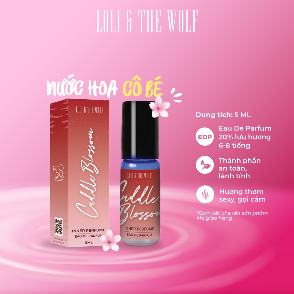 Nước hoa vùng kín nữ chính hãng Cuddle Blossom Eau De Parfum chai lăn 5ml thơm lâu, nhỏ gọn - LOLI & THE WOLF | BigBuy360 - bigbuy360.vn