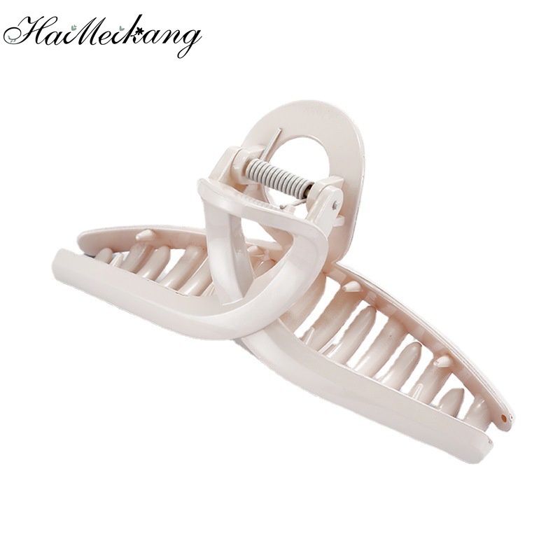 Haimeikang Kẹp tóc màu trơn phong cách retro sành điệu cho nữ