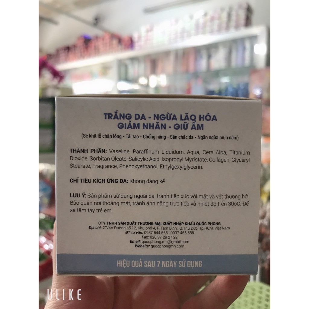 kem COLLAGEN THẢO DƯỢC trắng da-ngừa lão hóa-giảm nhăn-giữ ẩm-tái tạo-chống nắng-săn chắc da 20g