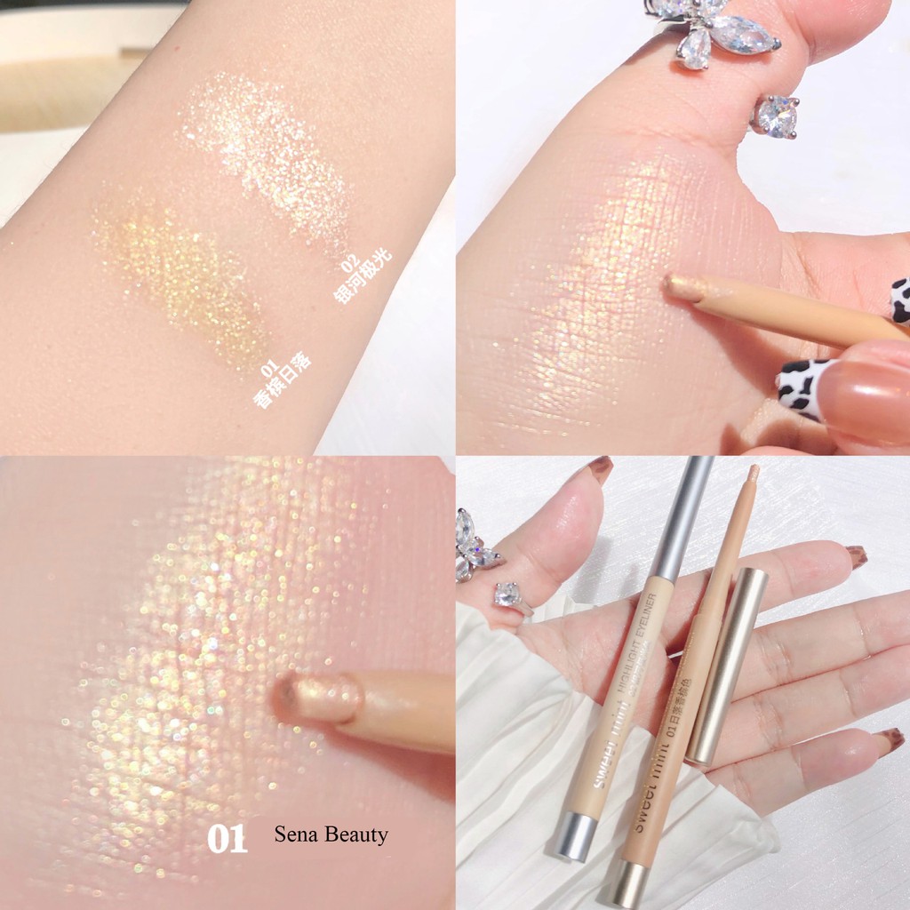 Bút sáp nhũ trang điểm bắt sáng Sweet Mint Highlight vỏ vàng Sena Beauty | BigBuy360 - bigbuy360.vn