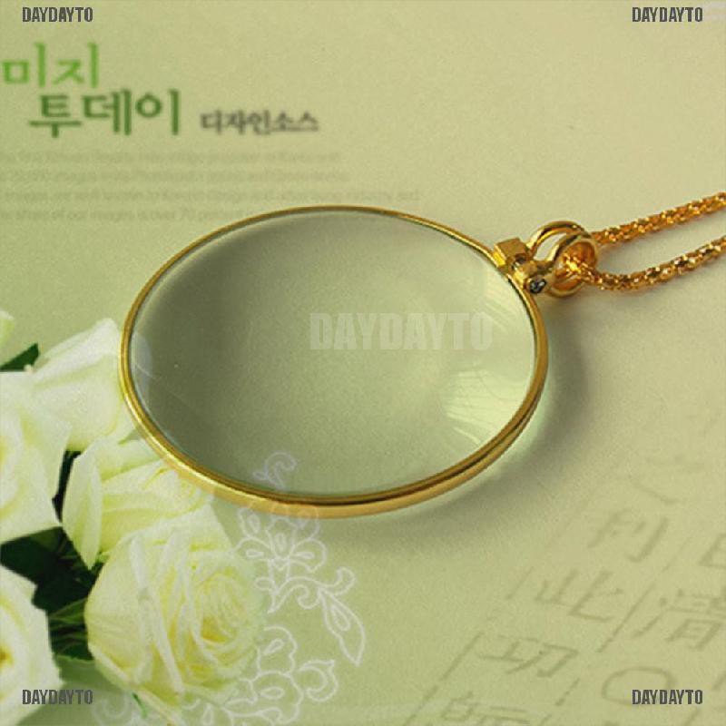 [DAYDAYTO] 5PCS Magnifying Glass Decor Monocle Lens Necklace Magnifier Coin Pendant