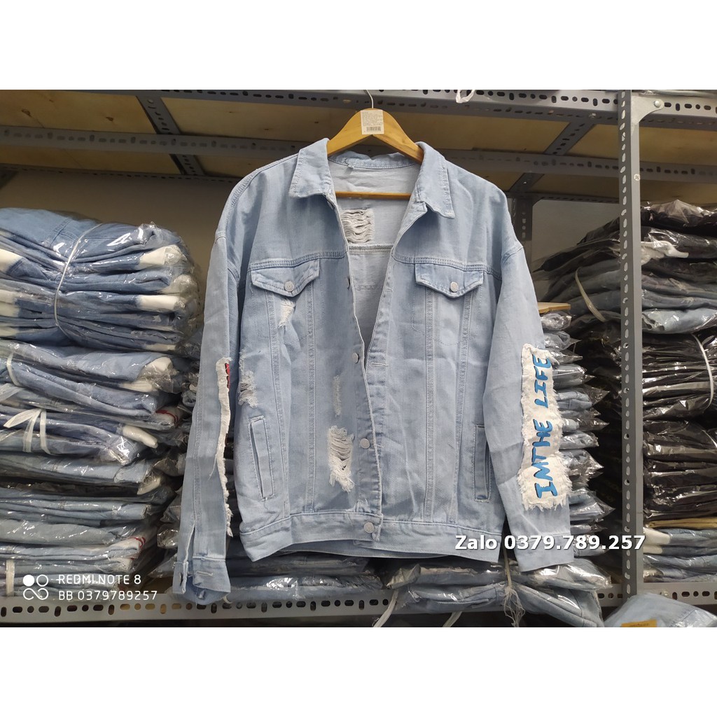 Áo khoác jean nam nữ Unisex Since1991 xanh form rộng cao cấp M-L-XL Chiwawa shop