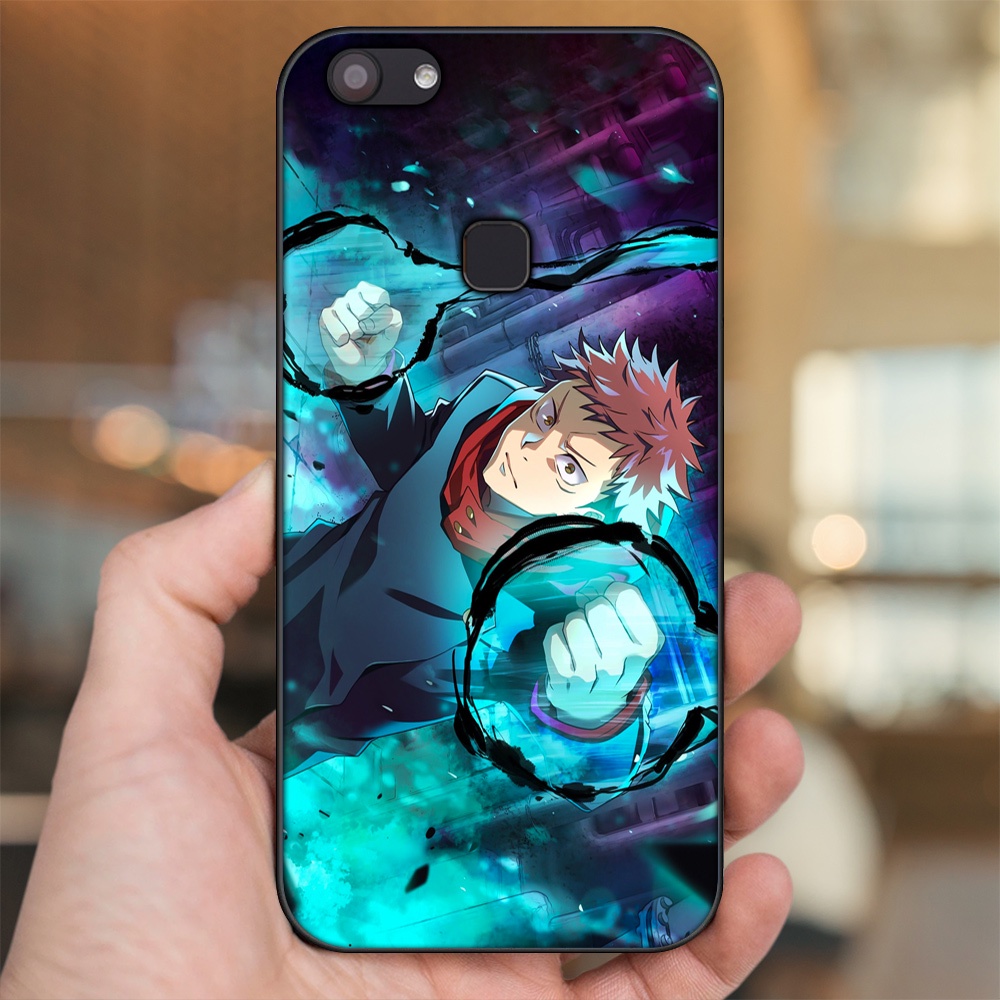 Ốp lưng Vivo V7, V7 Plus viền đen in hình Yuji Jujutsu Kaisen