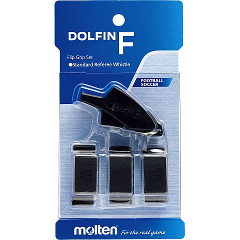 Còi trọng tài bóng đá Molten Dolfin F- kẹp tay