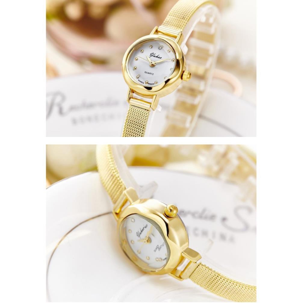 Đồng Hồ Nữ YUHAO 8008 Hàng Chính Hãng Mặt Tròn Size Nhỏ Xinh ( Y10 Vàng Trắng) | BigBuy360 - bigbuy360.vn