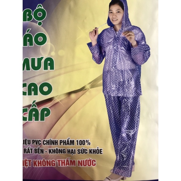 Áo mưa bộ người lớn cao cấp đặc biệt không thấm nước , rất bền.