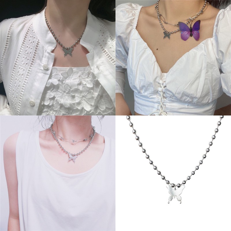 Dây chuyền mặt hình bướm ngọt ngào cho nữ 22014 HSU