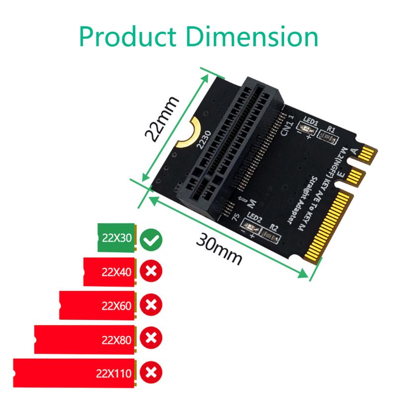 Bộ Chuyển Đổi M.2 Ngff Nvme Ssd Sang M.2 Key A / E 2280 Type Ssd | BigBuy360 - bigbuy360.vn