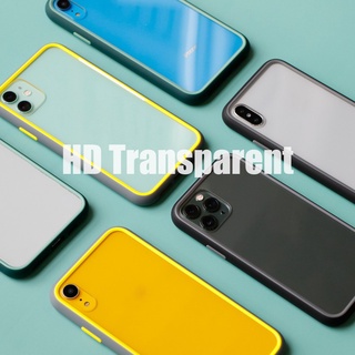 Ốp điện thoại trong suốt chống rơi bao phủ nút bấm cho iPhone11 iPhone 11 pro max xs max xr 7 8 plus
