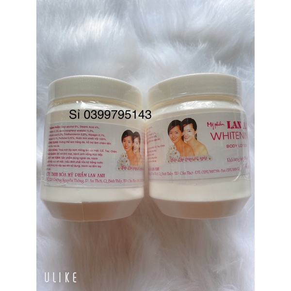 Kem trắng da body Lan Anh 250g