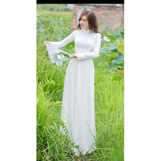 Áo dài trắng trơn💥FREESHIP💥Áo dài 2 tà trơn trắng xứ nhẹ nhàng mềm mại