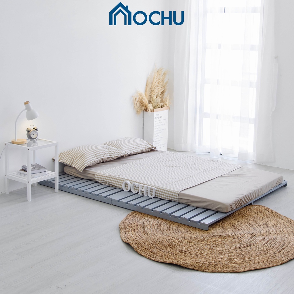 Giường ngủ Pallet gỗ thông OCHU lắp ráp gấp xếp gọn NANCY BED - GREY Nội thất thông minh phong cách Hàn Quốc