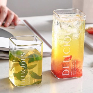 Cốc thuỷ tinh vuông chịu nhiệt Delicious - Uống cafe, trà, nước ép, decor