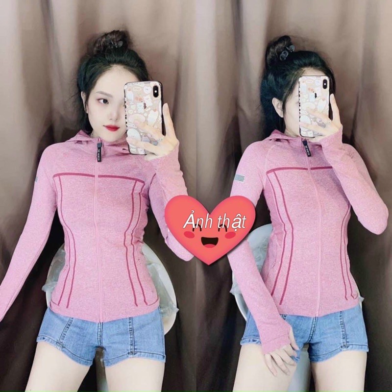 Áo Khoác dệt tập gym logo tay