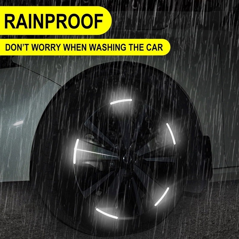 Set 20 Miếng Dán Phản Quang Chống Thấm Nước Trang Trí Vành Bánh Xe Hơi / Xe Máy