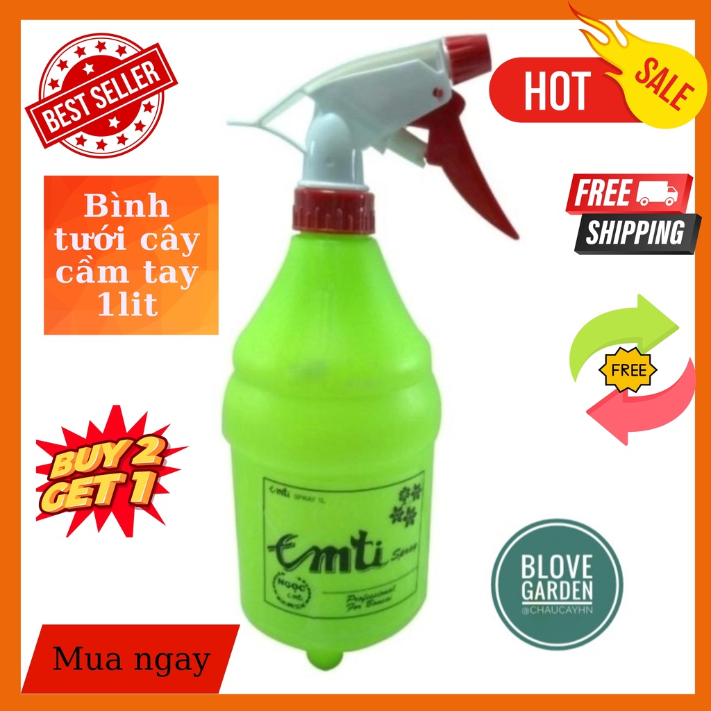 Bình xịt nước tưới cây 1 lít xinh xắn đa năng, sử dụng phố biến trong chăm sóc cây trồng, gia đình, văn phòng