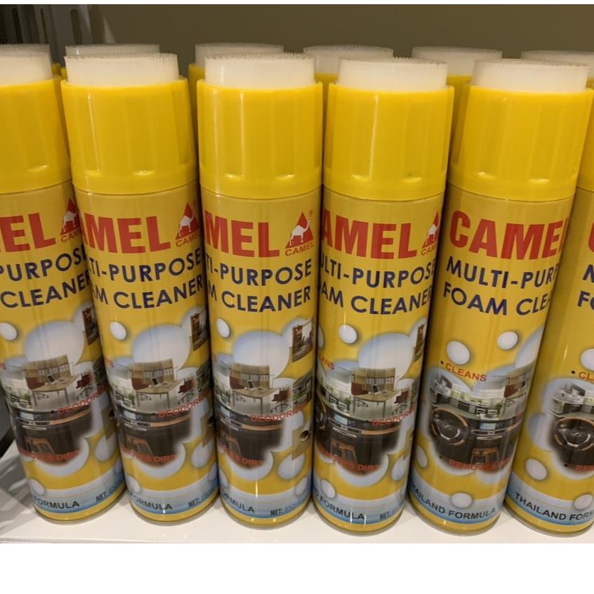 Chai Xịt Bọt Đa Năng Camel Vệ Sinh Ghế Da Nội Thất Ô Tô Foam Cleaner Màu Vàng