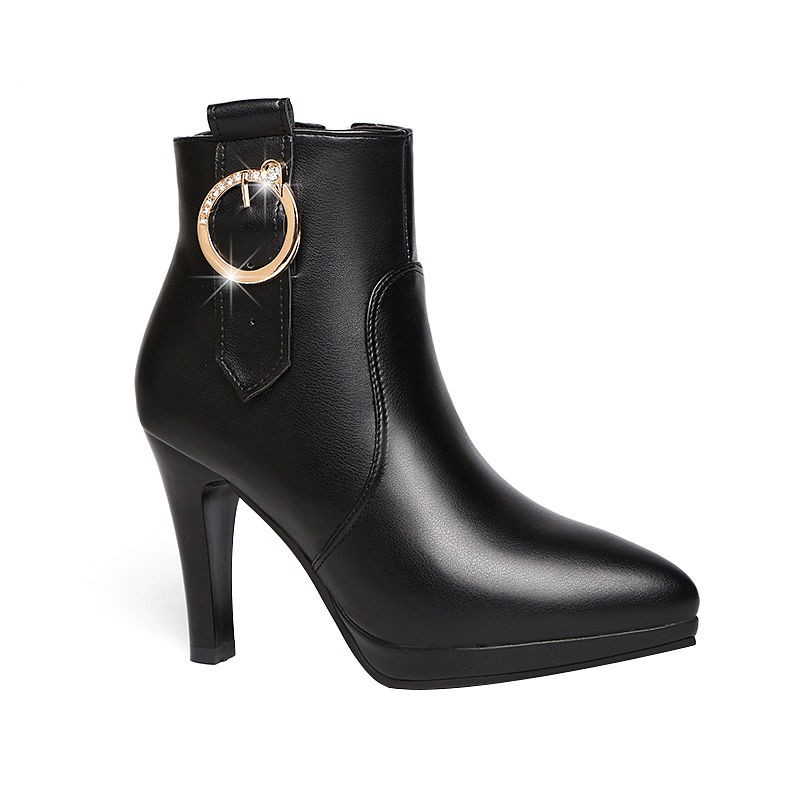 Giày boots cao gót thời trang sang trọng cho nữ