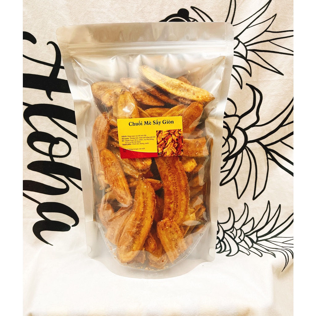 500g Chuối Sấy Mè Gừng thơm ngon, Mami food