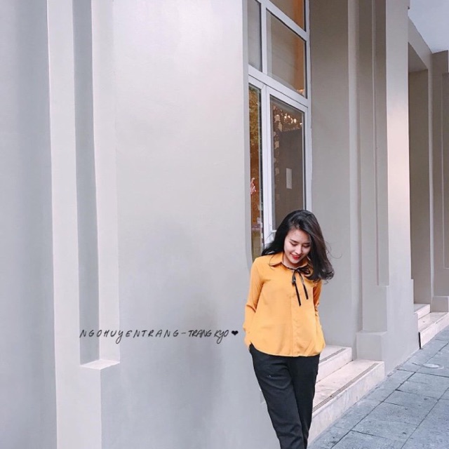 Sale lỗ Áo sơmi vàng thiết kế